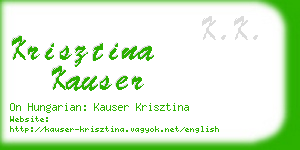 krisztina kauser business card